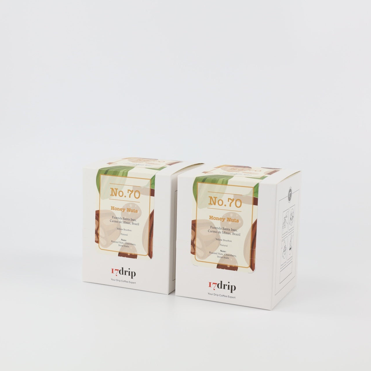 Drip Coffee, No.70, Brazil, "Honey Nuts", 10 Bags in Box