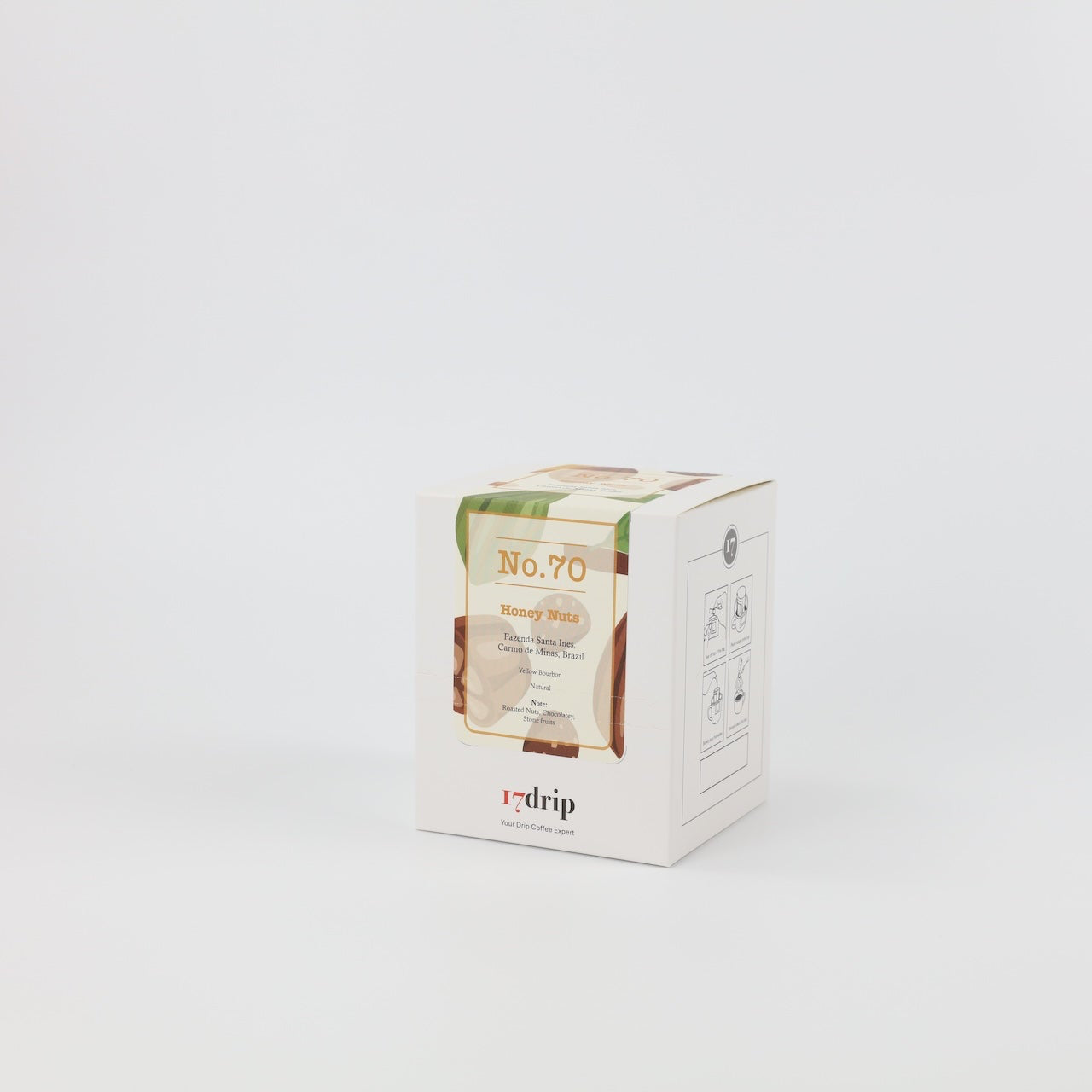 Drip Coffee, No.70, Brazil, "Honey Nuts", 10 Bags in Box